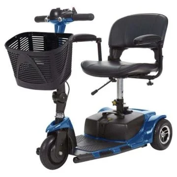 Compact mobility scooter, blue