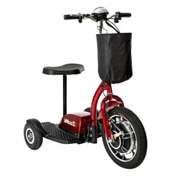 3-wheel electric scooter, red